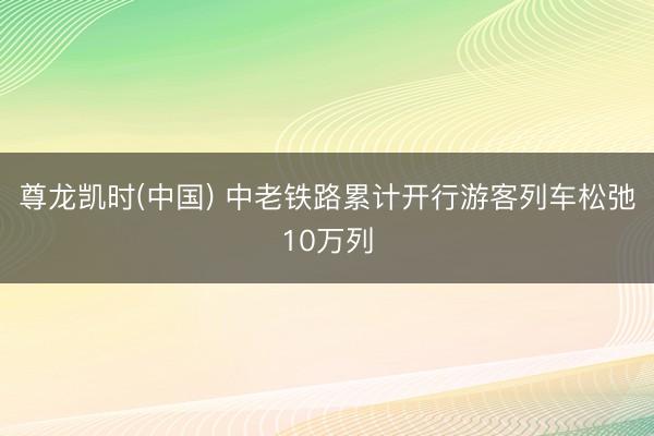 尊龙凯时(中国) 中老铁路累计开行游客列车松弛10万列