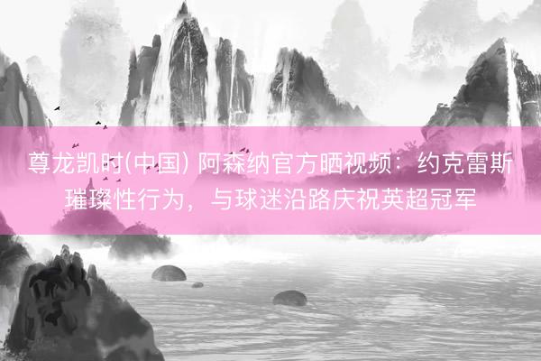 尊龙凯时(中国) 阿森纳官方晒视频：约克雷斯璀璨性行为，与球