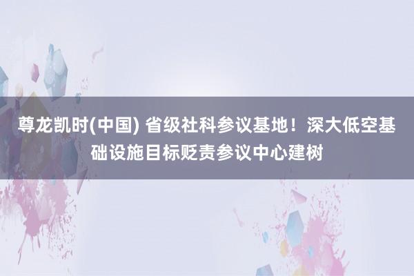 尊龙凯时(中国) 省级社科参议基地！深大低空基础设施目标贬责参议中心建树