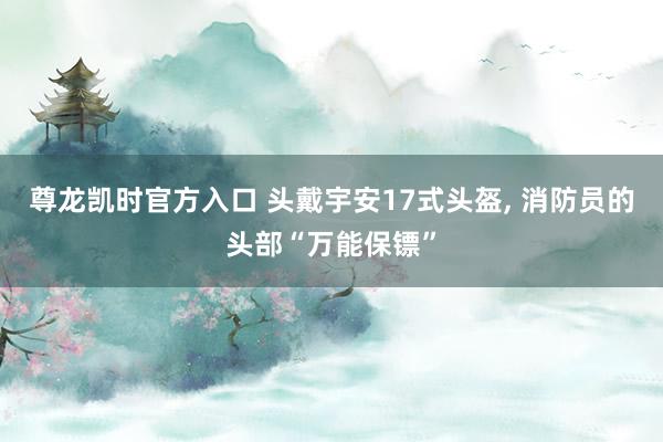 尊龙凯时官方入口 头戴宇安17式头盔， 消防员的头部“万能保镖”